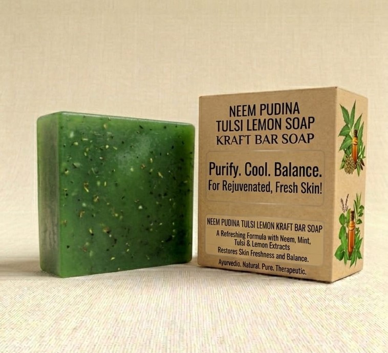 Neem Pudina Tulsi Lemon Soap