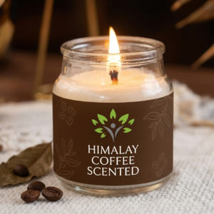 Coffee scented jar candle