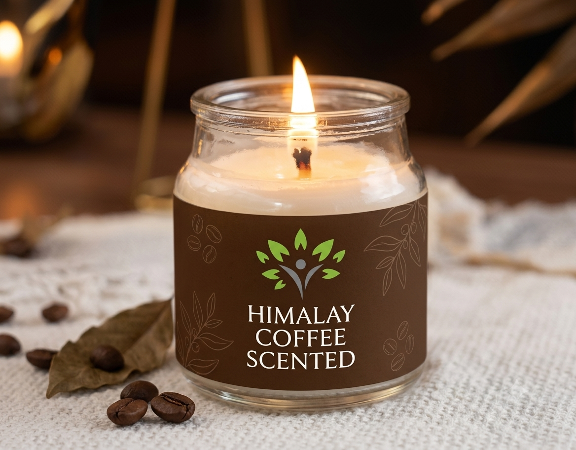 Coffee scented jar candle