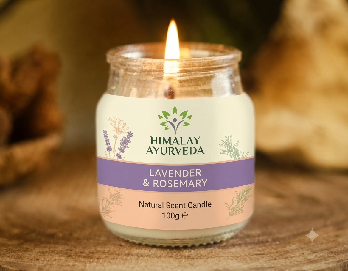 lavender & rosemary jar candle