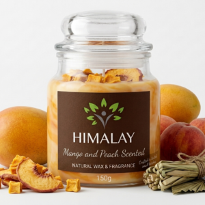 mango and peach jar candle