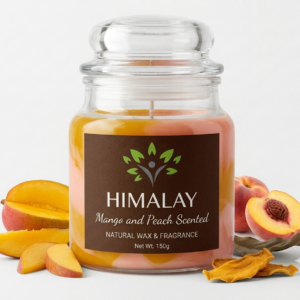 mango and peach jar candle