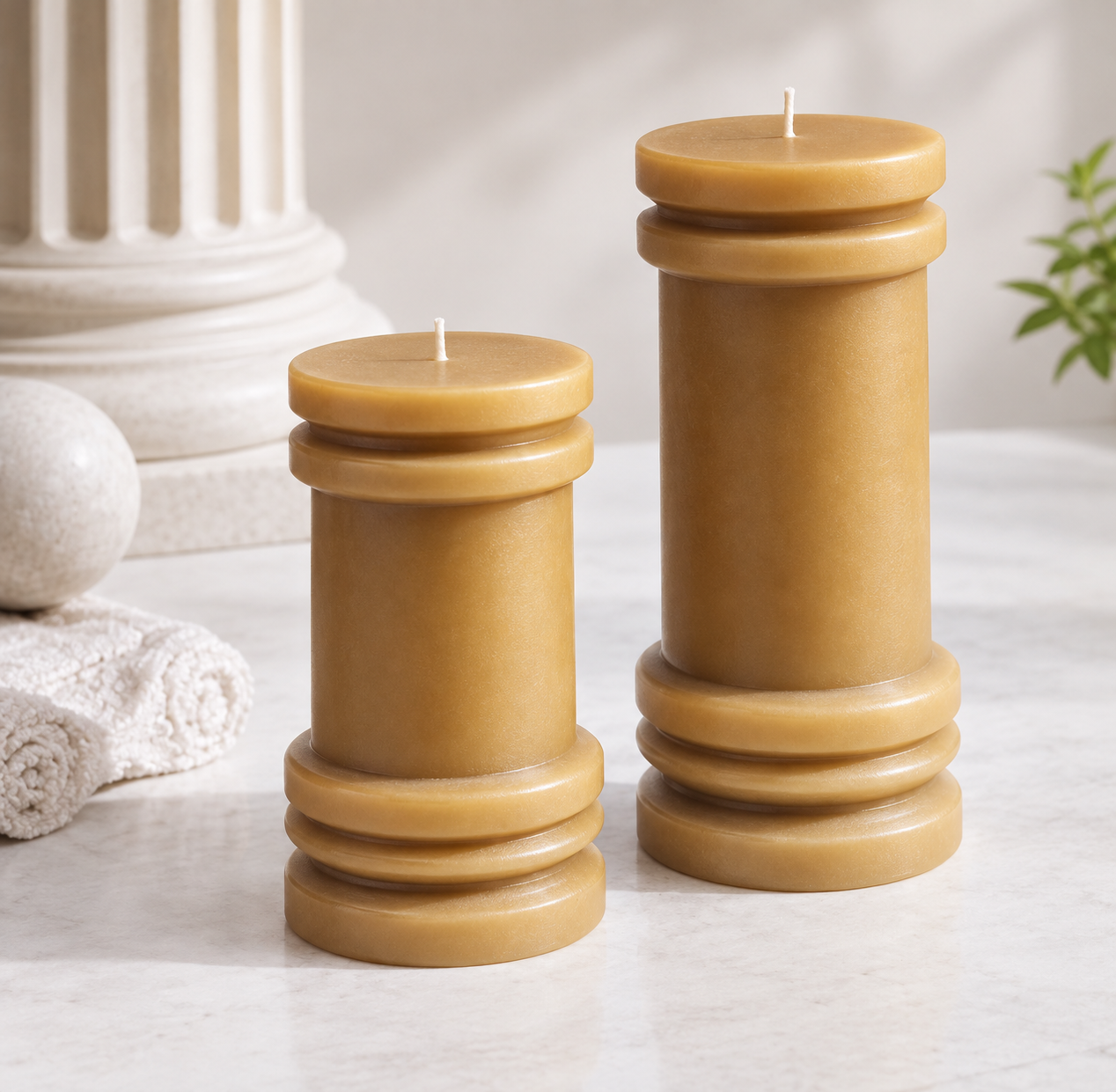 Himalay Modern | Piller Candle | Venetian Bergamot | Yellow