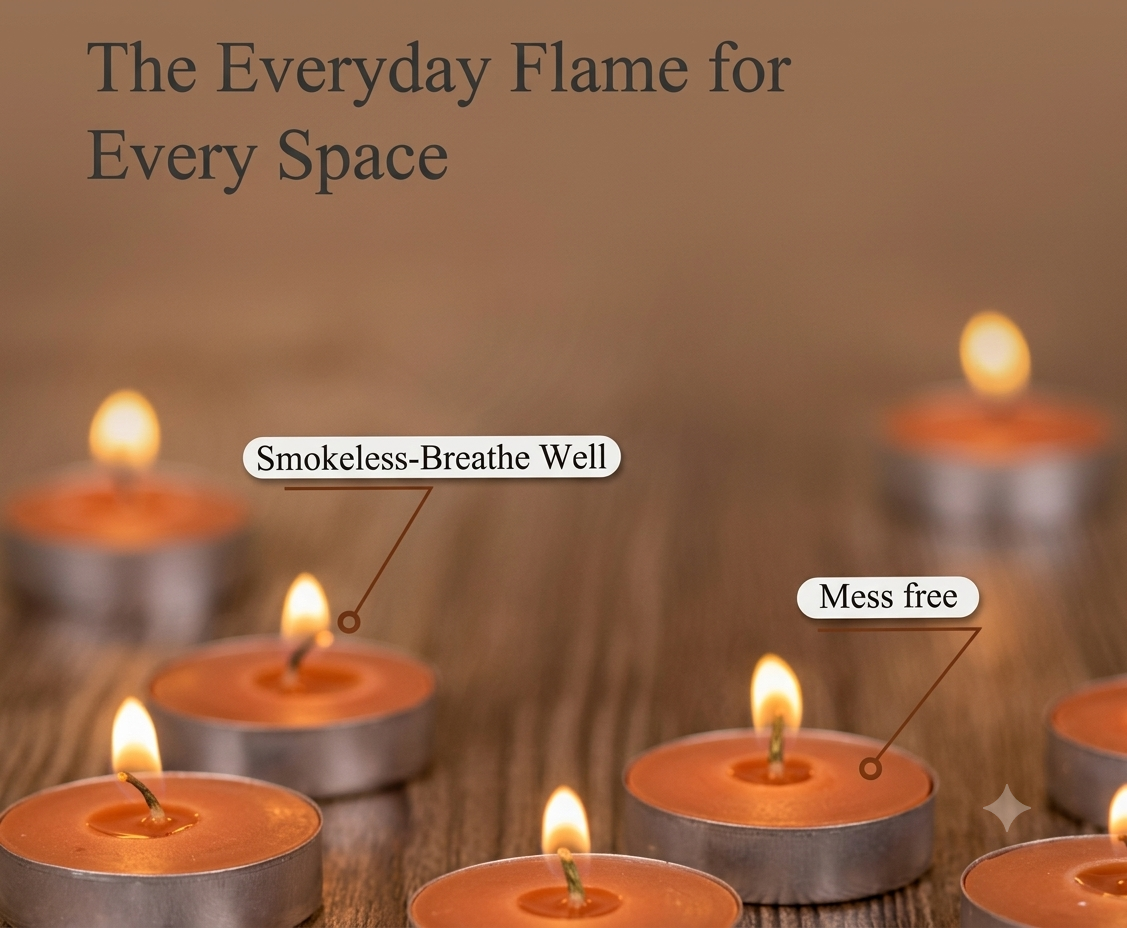 Himalay Tealight Candle For Home Decor|Unscented Wax Candle | Diwali Decoration  |  2 Hrs Burn Time  | Pack Of 30