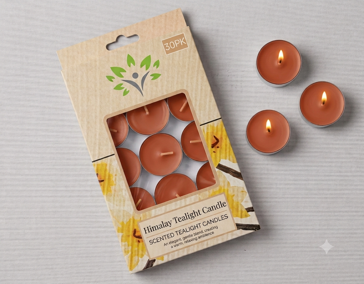 Himalay Tealight Candle For Home Decor|Unscented Wax Candle | Diwali Decoration  |  2 Hrs Burn Time  | Pack Of 30