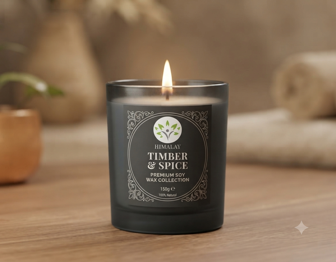 timber & spice jar cnadle