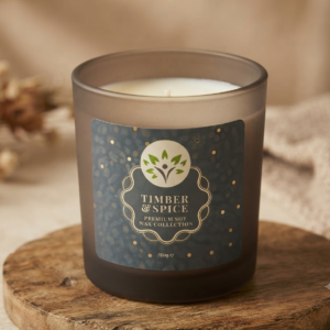 timber spice jar candle