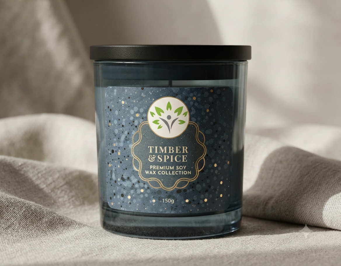 Himalay Timber And Spice Home Decor Candle Soya Wax Candle | 150GMS