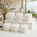 unscented pillar candle