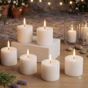 unscented pillar candle