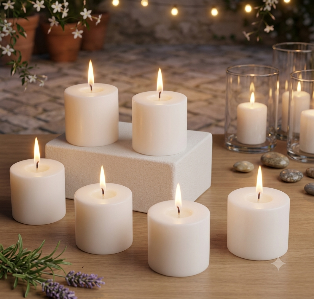 unscented pillar candle