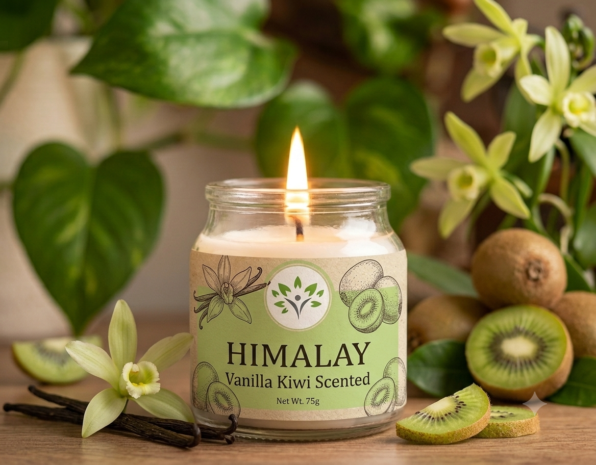 vanilla kiwi jar candle