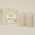 vanilla scented pillar candle